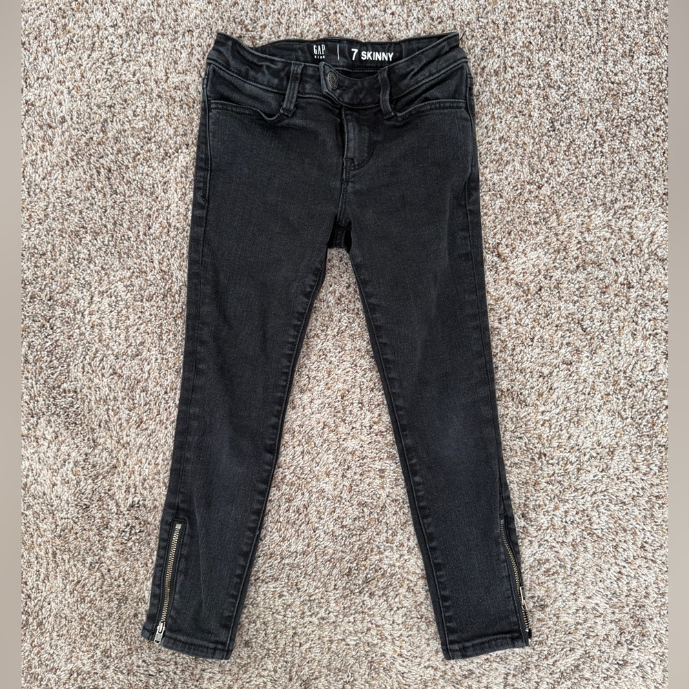 GAP Girl’s Black Denim Skinny Jeans - Size 7